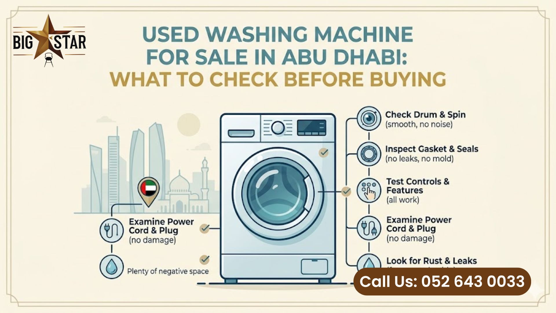 Used Washing Machine for Sale in Abu Dhabi / used furniture in abu dhabi / Furniture for Sale in Abu Dhabi / used furniture stop / store in abu dhabi / used appliance for sale in abu dhabi