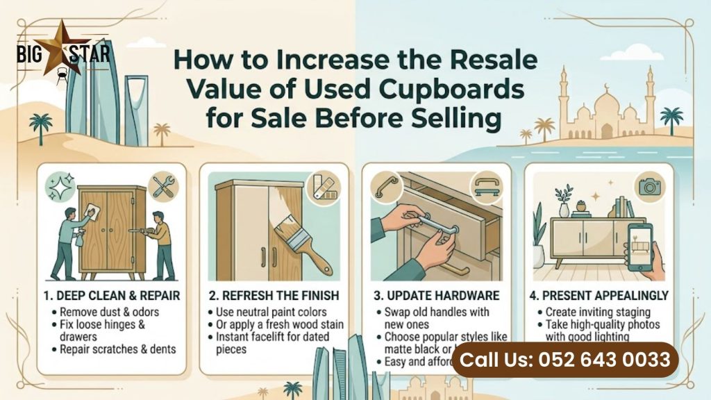Used Cupboards for Sale / used furniture in abu dhabi / Furniture for Sale in Abu Dhabi / used furniture stop / store in abu dhabi / Sell Used Furniture Abu Dhabi